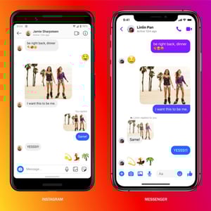 フェイスブック、メッセンジャーとインスタグラムのダイレクトメッセージ機能を統合